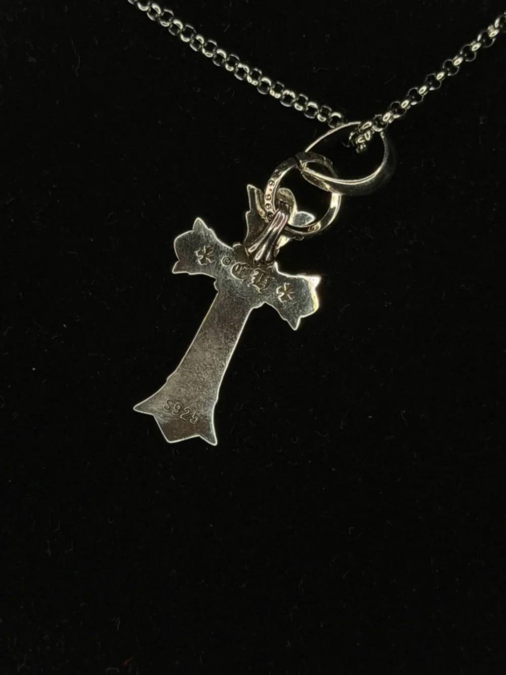 Chrome Hearts Double Floral Cross Stacked Unisex Necklace